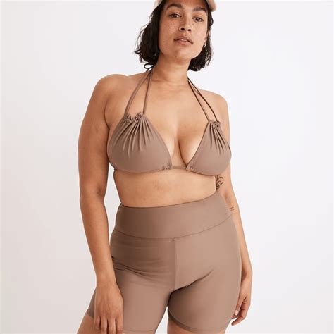 Madewell Swim Madewell Second Wave Ruched String Bikini Top M Nwt Poshmark