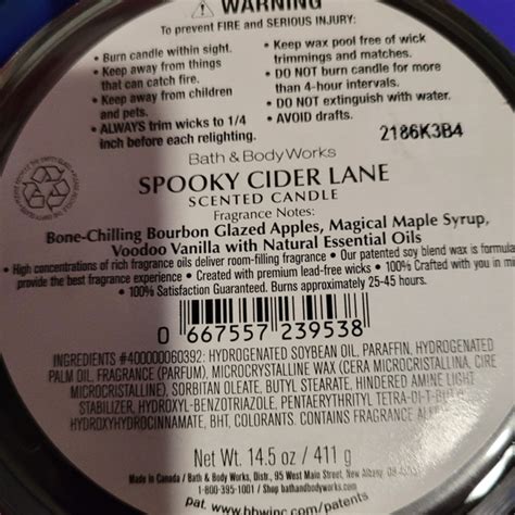 Bath Body Works Art Spooky Cider Lane Luminary Skull Top Limited Edition Bbw Nwt 3 Wick