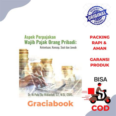 Jual Aspek Perpajakan Wajib Pajak Orang Pribadi Ketentuan Konsep