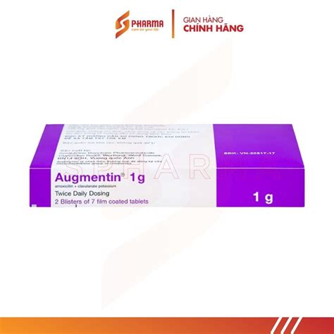 ThuỐc KhÁng Sinh Augmentin 1g ĐiỀu TrỊ NgẮn HẠn NhiỄm KhuẨn Gsk A