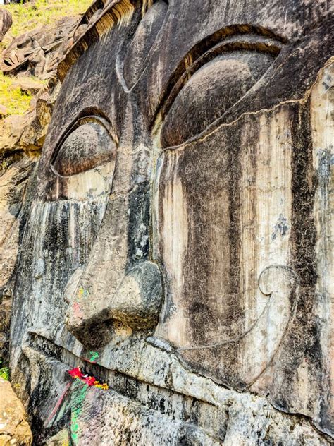 Rock Carving Of Lord Shiva In Ancient Heritage Site Unakoti Tripura