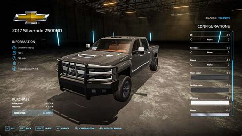 LS 22 Chevrolet Silverado V1 0 0 0 Farming Simulator 2025 Mod LS