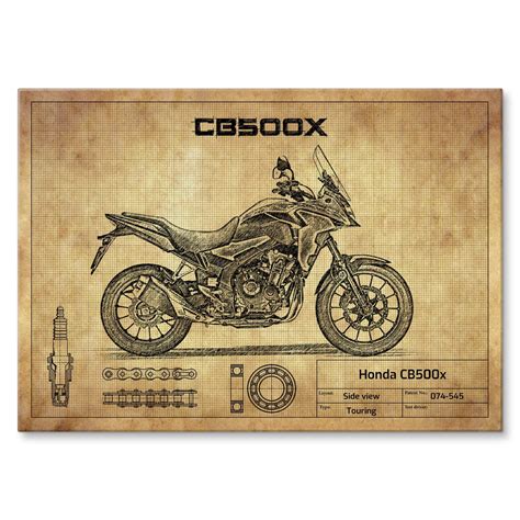 Plakat Metalowy Plakat Metalowy Honda CB500x Prezent SteelPoster