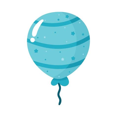 Blue Balloon Helium Floating Vector Art At Vecteezy