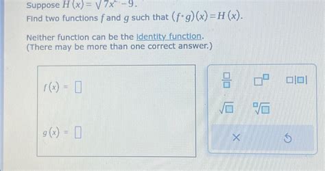 Solved Suppose H X X Find Two Functions F And G Such Chegg