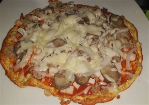 Pizza Fitness Con Base De Pollo Receta De Vanesa Cookpad