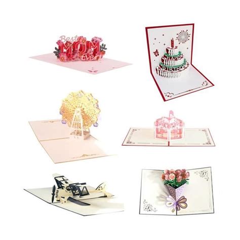 Cartes de VœUx Pop Up 3D avec Enveloppes Cartes de Anniversaire Faites