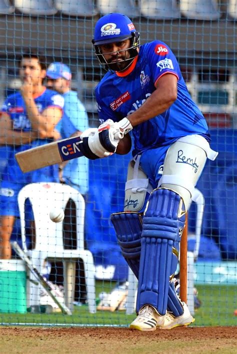 mumbai indians captain rohit sharma   practice session