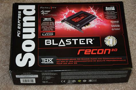 Creative Sound Blaster Recon3D THX PCIE Fatal1ty Pro Champion Series ...