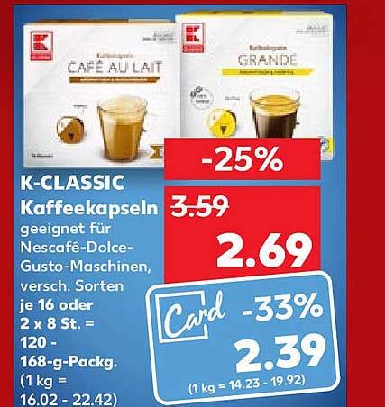 K Classic Kaffeekapseln Angebot Bei Kaufland Prospekte De