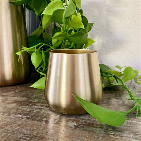 Brushed Gold Vases – Decor By Amanda