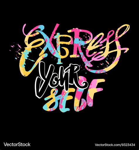 Express yourself believe and do Royalty Free Vector Image