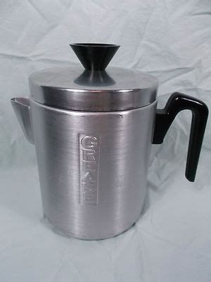 S Vintage Enterprise Aluminum Grease Canister Coffee Pot Shape