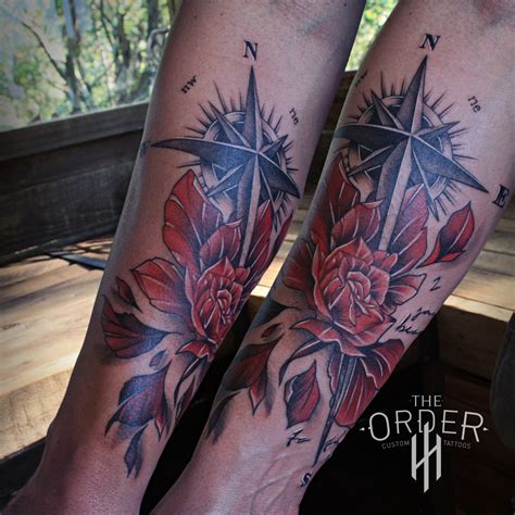 Neo Traditional Dagger and Rose Tattoo - The Order Custom Tattoos - The ...