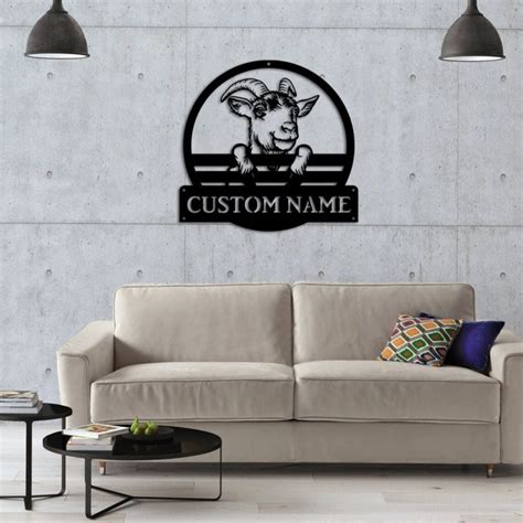 Personalized Goat Farm Metal Sign Housefarm Decor Outdoor Gift for ...