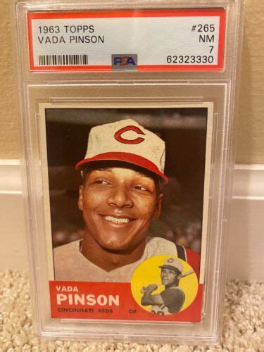 1963 Topps Cincinnati Reds Vada Pinson 265 PSA 7 Near Mint NM EBay