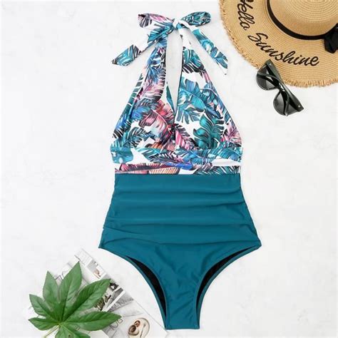 Nouveau maillot de bain femme sexy dos nu une pièce Bikini bloc de couleur Maillot de bain
