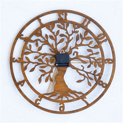 Large Tree Of Life Clock Tree Clock Celtic Wall Clock Wooden Wall