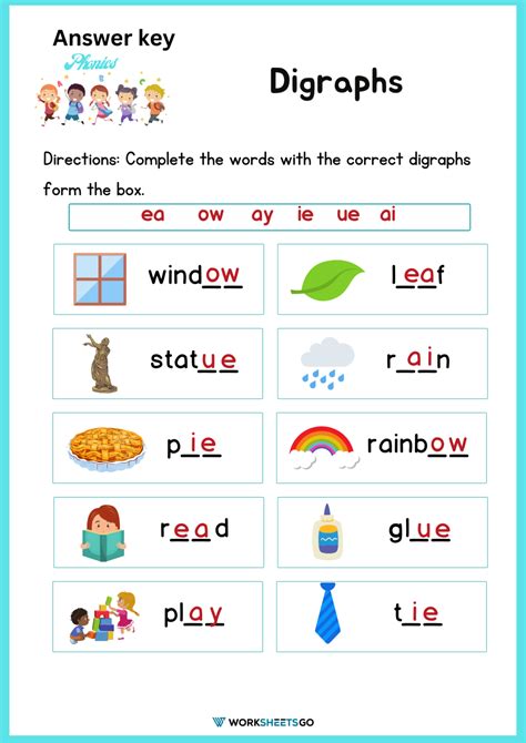 Digraphs Worksheets | WorksheetsGO