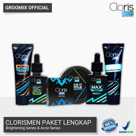 Jual Paket Perawatan Wajah Pria Clorismen Skincare Brightening Acne