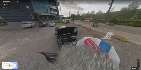 Google Street View Car Jump Starting Another Car StreetViewFun