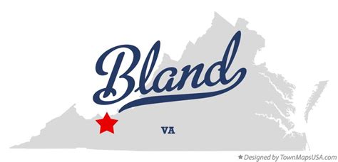 Map of Bland, VA, Virginia