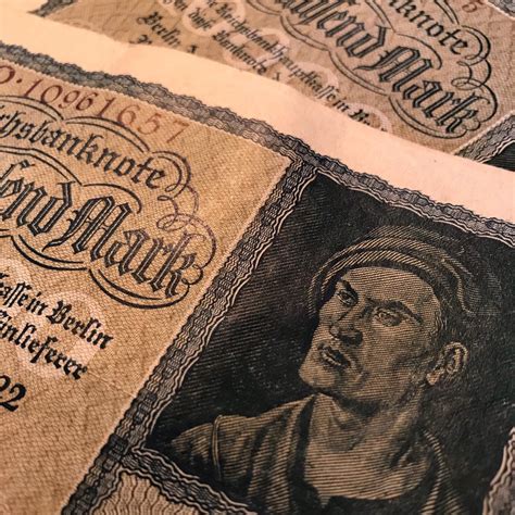 1922 Obsolete German Paper Money—Deutschmarks, Marks, Bills, Dollar ...