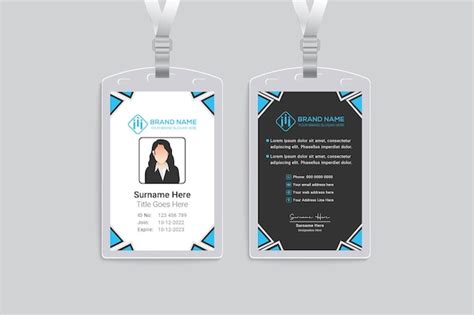 Premium Vector Modern Id Card Design Professional Style