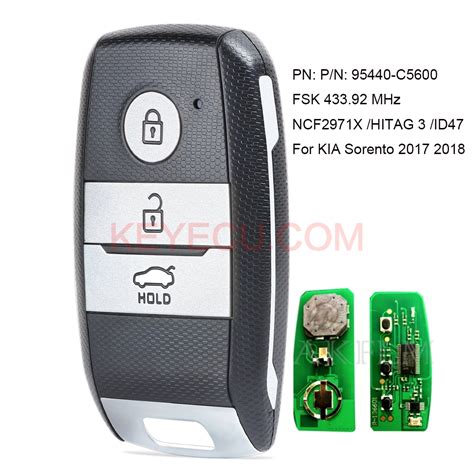 Keyless Go Smart Remote Car Key Fob 433MHz ID47 For KIA Sorento 2017