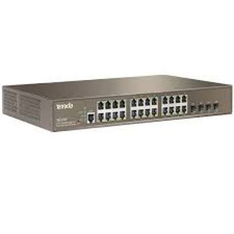 Buy Tenda TEG3224P 24 Port 10 100 1000 Mbps 4 Shared SFP PoE Managed