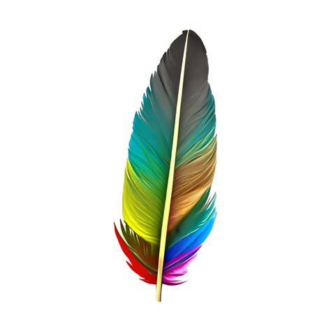 Pluma De P Jaro De Colores Png