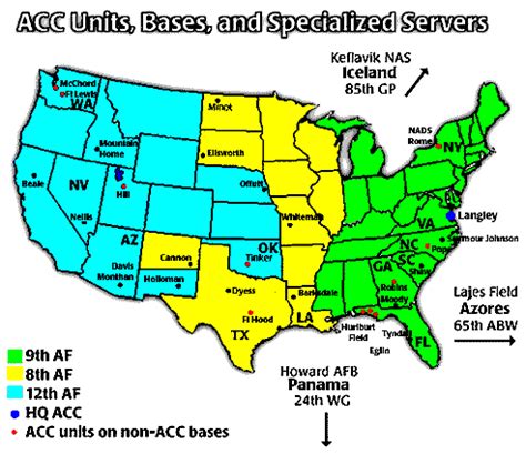 United States Air Force Bases Map