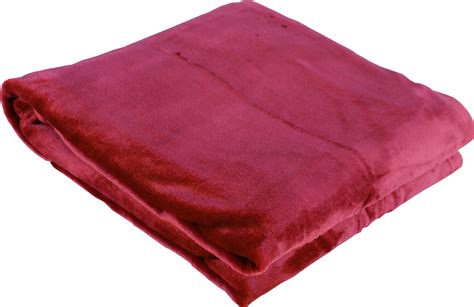 Couverture En Micro Velours Unie BOURGOGNE 220 X 240 Cm Polyester