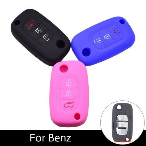 ATOBABI Silicone Flip Key Cover Fob Cases For Mercedes Benz Smart