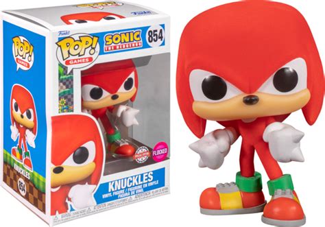 Funko POP Games Sonic The Hedgehog Knuckles Flockierte Limitierte