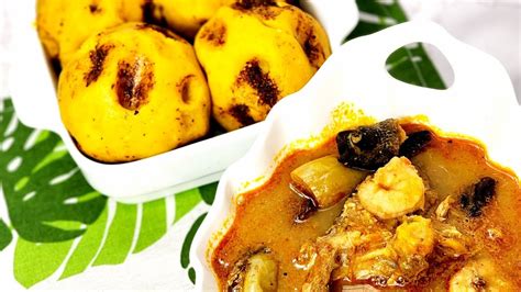 Foufou Sauce Clairefufu Plantain With Light Soup Youtube