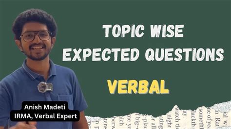 How To Prepare For Verbal Section In Ipmat Rohtak Youtube