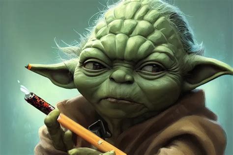 Yoda Smoking A Joint Highly Detailed Digital Stable Diffusion