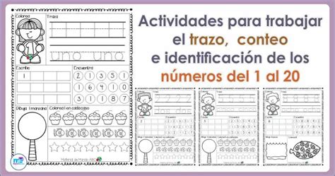 Actividades Para Trabajar El Trazo Conteo E Identificación De Los Números Del 1 Al 20