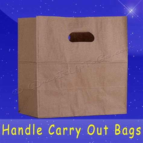 Fischer Paper Products 1914dc Die Cut Handle Carryout Bag 11x6x11