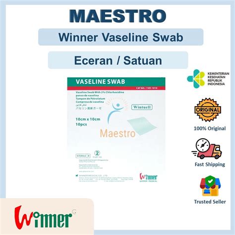 Jual Winner Vaseline Swab 10 X 10 Cm Wintuell 10x10 Gauze Kasa Jaring