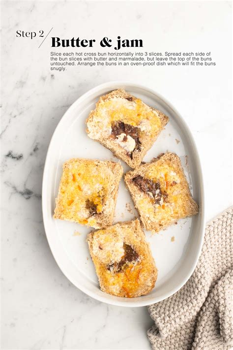 Hot Cross Bun Bread And Butter Pudding With Step By Step Photos