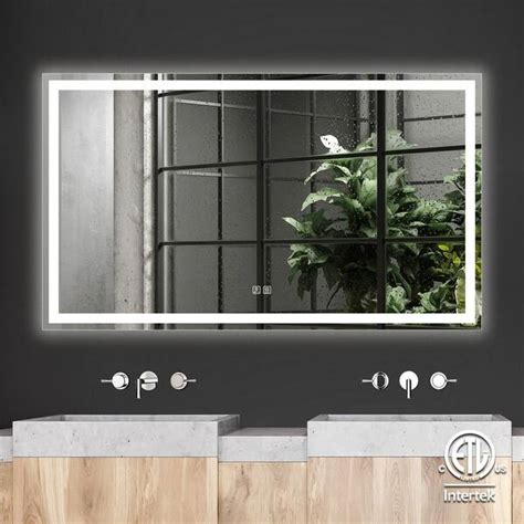 HOMLUX 48 In W X 28 In H Rectangular Frameless LED Light With 3 Color