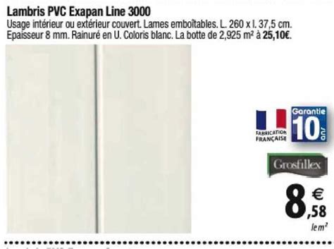 Promo Lambris Pvc Exapan Line 3000 Chez Tridôme Icataloguefr