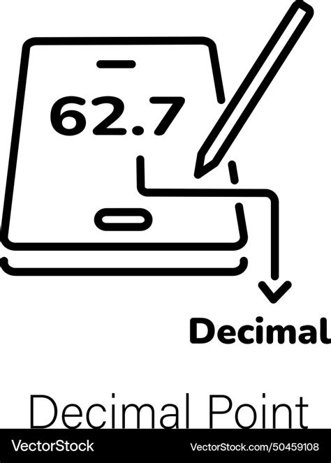 Decimal point Royalty Free Vector Image - VectorStock