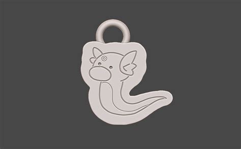 STL File POKEMON DRATINI DRAGONAIR AND DRAGONITE SMILE KEYCHAIN EASY