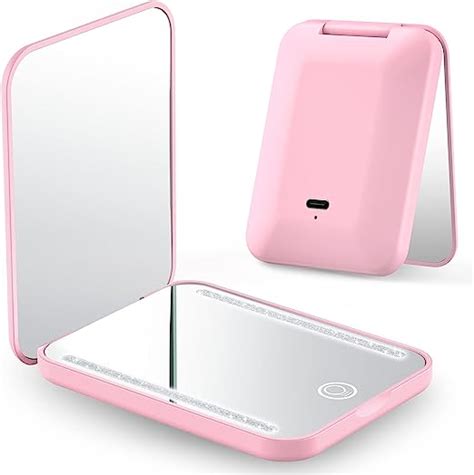 Amazon Gospire Mini Rechargeable Travel Makeup Mirror With Lights