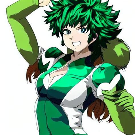 Izumi Midoriya Female Deku Ai Generated By Onirat On Deviantart