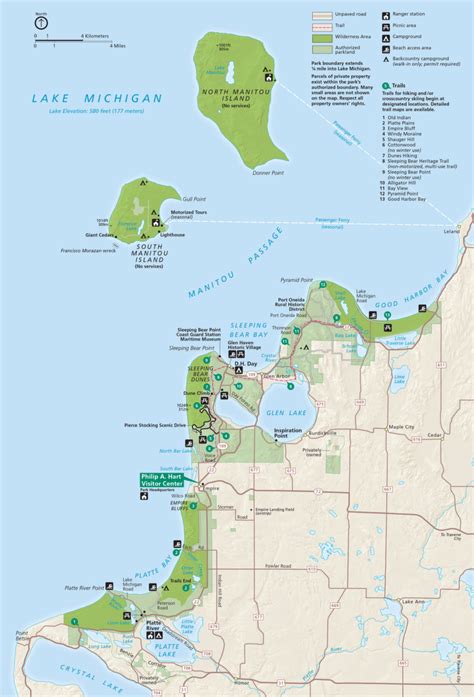 Sleeping Bear Dunes Park Map