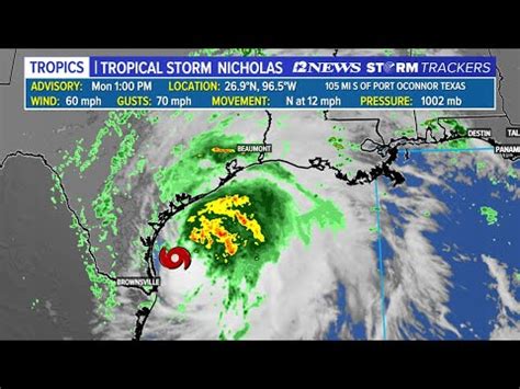 Watch Live Tropical Storm Nicholas Approaches Texas Gulf Coast YouTube